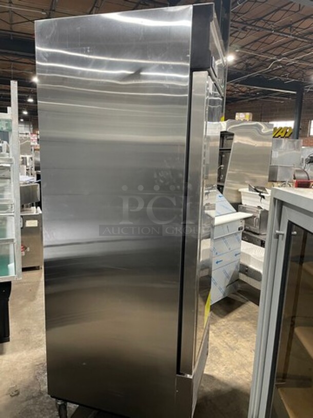 COOL! NEW! LATE MODEL! Maxx Cold Commercial Single Door Reach In Freezer! With Poly Coated Racks! All Stainless Steel! On Casters! Model: MXSF23FDHC SN: S201932241 115V 60HZ 1 Phase - Image 4 of 9