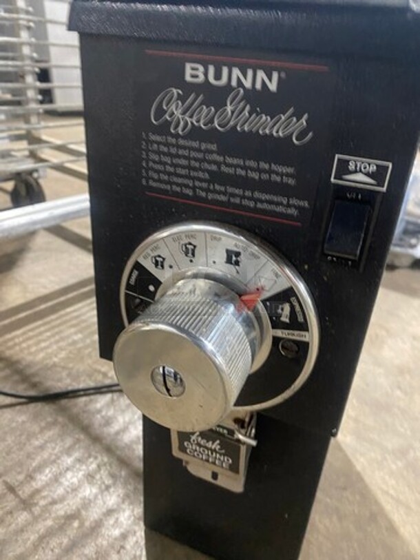 Bunn Commercial Countertop Coffee Bean Grinder Machine! Model: G1HD SN: G100008204 120V 60HZ 1 Phase - Image 7 of 8