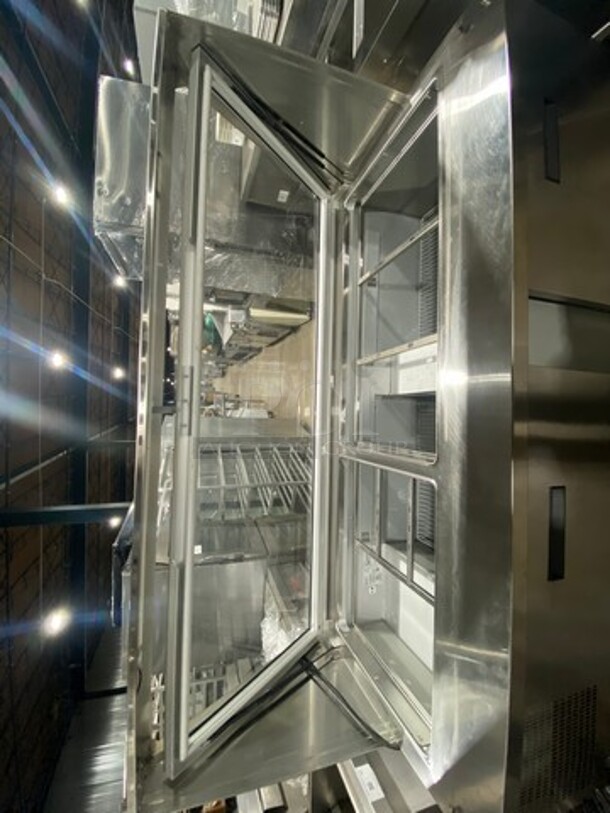 Randell Custom Made Commercial Refrigerated Sandwich Prep Table! With Lowering Sneeze Guard! With 2 Door Storage Space Underneath! All Stainless Steel! Model: 9045K7 SN: W16021911 115V 60HZ 1 Phase - Image 6 of 10