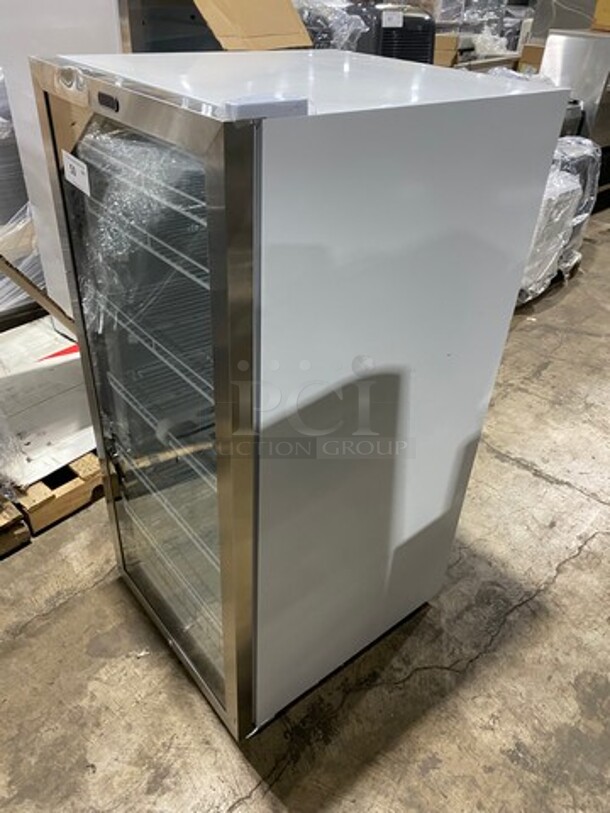 NEW! OUT OF THE BOX! SCRATCH-N-DENT! Whynter Commercial Single Door 10.6 cu. ft. Reach In Cooler Merchandiser! With View Through Door! With Poly Coated Racks!  Model: CBM1060XLW 115V - Image 2 of 9
