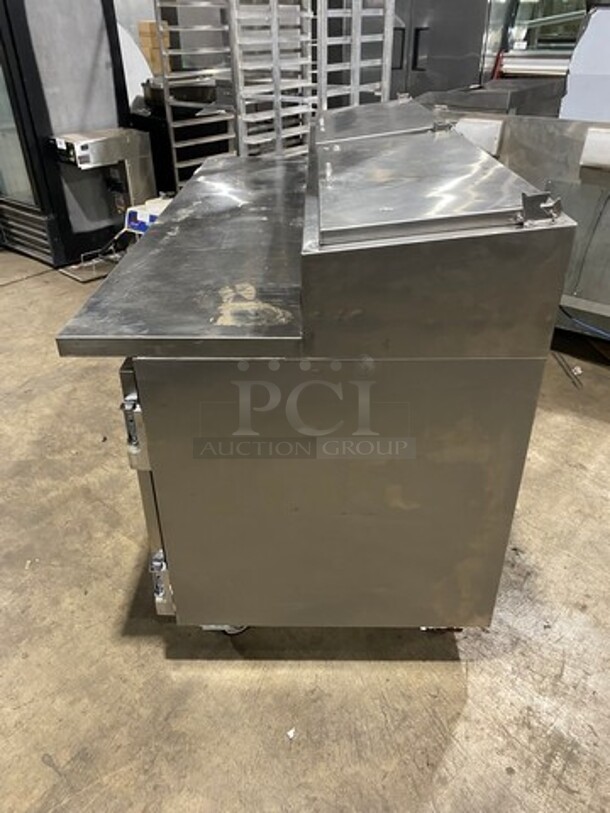 Leader Commercial Refrigerated Pizza Prep Table! With 3 Door Storage Space Underneath! All Stainless Steel! Model: ESPT72SC SN: NP08C2296 115V 60HZ 1 Phase - Image 3 of 10