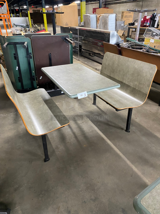 Subway Dual Sided Chair Booth! With Black Metal Base! 2x Your Bid!
