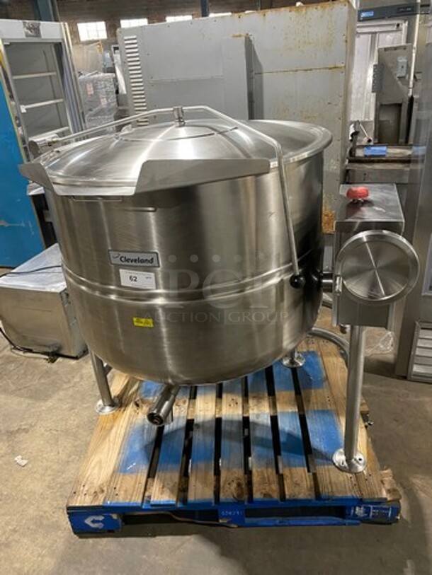 NICE! 2012 Cleveland Commercial 100 Gallon Tilting Soup Kettle! All Stainless Steel! Model: KDL100T SN: 120323052568