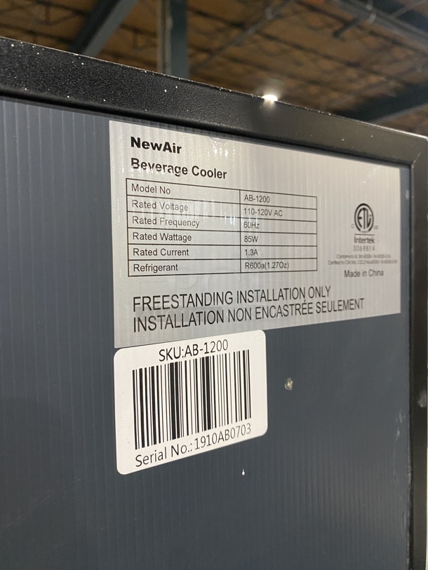 NICE! New Air Mini Wine Cooler Merchandiser! Model AB-1200! 110-120V! - Image 6 of 7