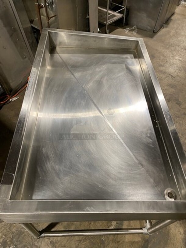 Commercial Ice Cooled Cold Pan! With Drain! All Stainless Steel! On Legs! - Image 5 of 7