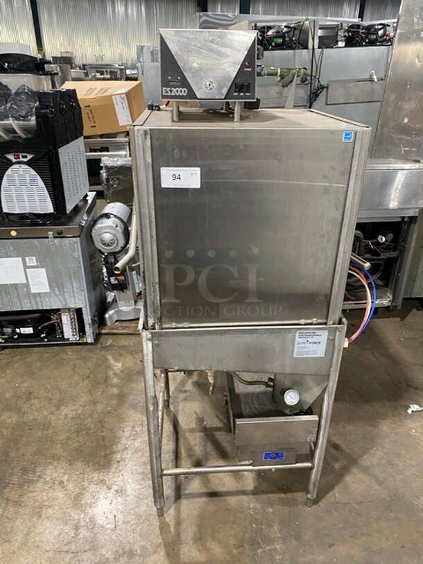 Jackson Ecolab Commercial Pass-Through Dishwasher Machine! All Stainless Steel! On Legs! Model: ES200 SN: 06F205573 115V 60HZ 1 Phase