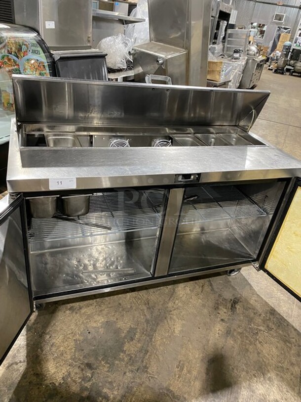 Atosa Commercial Refrigerated Sandwich Prep Table! With 2 Door Underneath Storage Space! Poly Coated Racks! All Stainless Steel! On Casters! Model: MSF8303 SN: MSF8303151119C4014 - Image 5 of 11