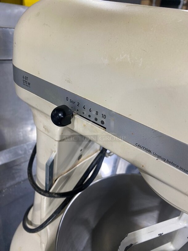 Kitchen Aid Countertop 6Qt Planetary Mixer! With Bowl! Working When Removed! - Image 6 of 11