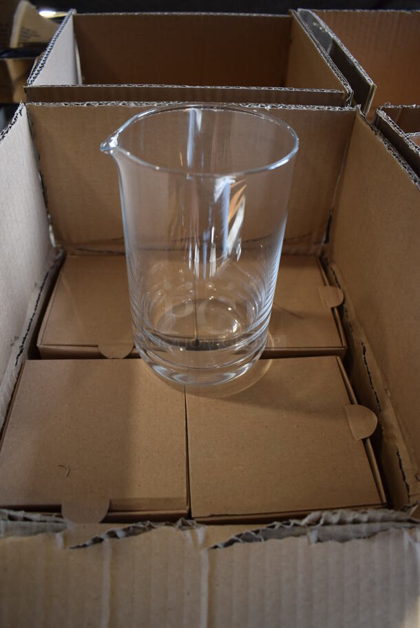 4 Boxes of 4 BRAND NEW IN BOX! Steelite Glass Pitchers. Missing 1. 3.5x3.5x6. 4 Times Your Bid!
