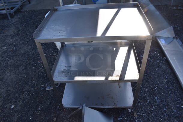 Stainless Steel Commercial 3 Tier Cart on Commercial Casters. 24.5x16x31