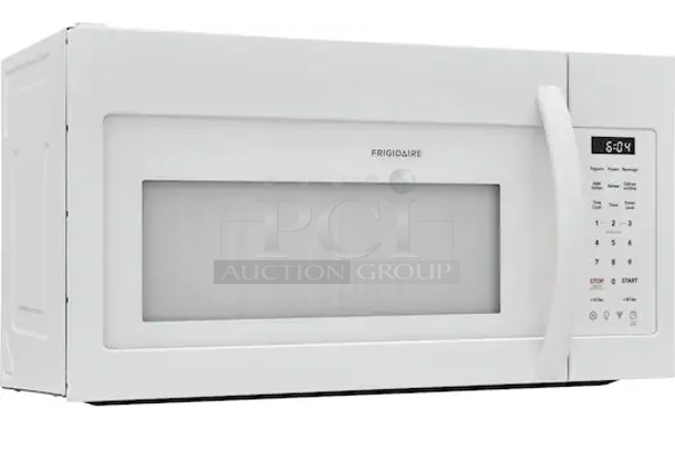 BRAND NEW SCRATCH AND DENT! Frigidaire FMOS1846BW White Over Range Microwave Oven. Stock Picture Used For Gallery Picture. - Image 1 of 4