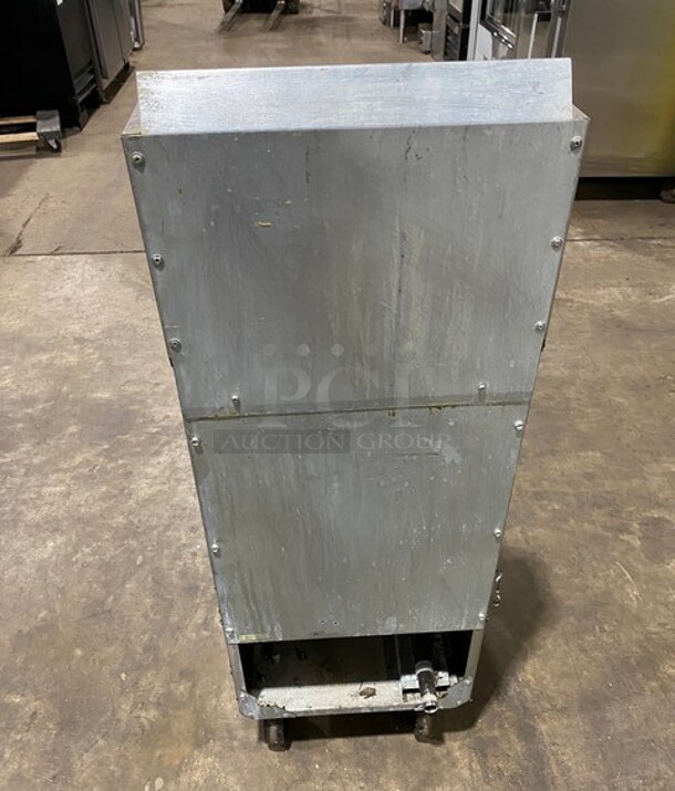 Asber Commercial Natural Gas Powered Deep Fat Fryer! With Backsplash! All Stainless Steel! On Casters! - Image 3 of 8