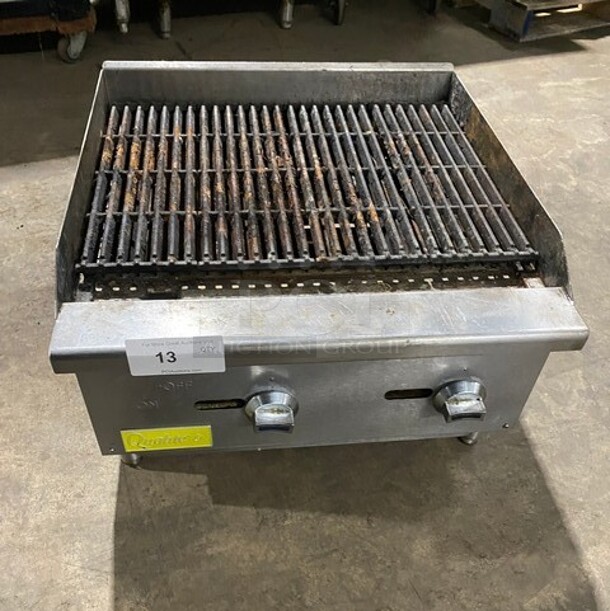All Stainless Steel Qualite Commercial Countertop Natural Gas Powered Char Broiler Grill!