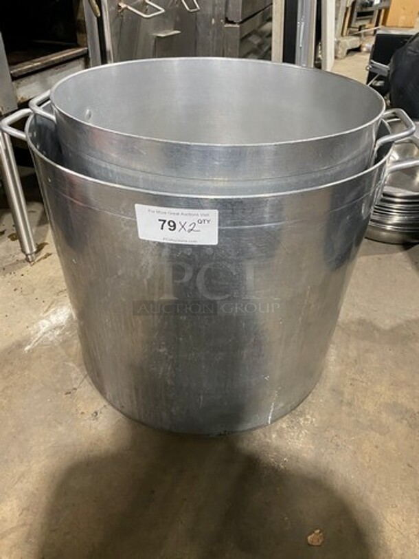 Assorted Size Metal Stock Pot! With Side Handles! 2x Your Bid!