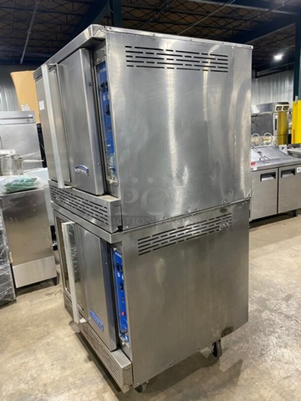 Imperial Commercial Natural Gas Powered Double Deck Convection Oven! With Metal Oven Racks! All Stainless Steel! 2x Your Bid Makes One Unit! - Image 2 of 10