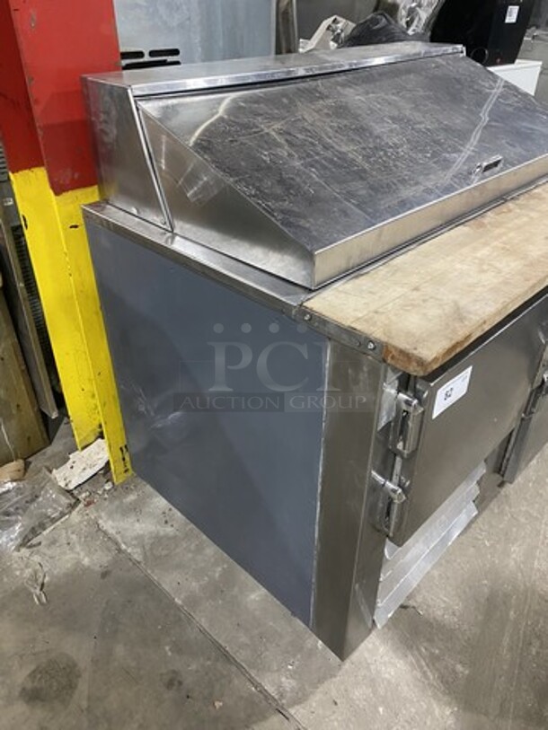 All Stainless Steel 48 Inch Mega Top Refrigerated Sandwich Prep Table! 115V 1 Phase!  - Image 3 of 9