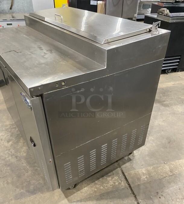 Valpro Commercial Refrigerated Pizza Prep Table! With Single Door Storage Space! All Stainless Steel! On Casters! Model: VPP44 SN: 8004233 115V 1 Phase - Image 3 of 9