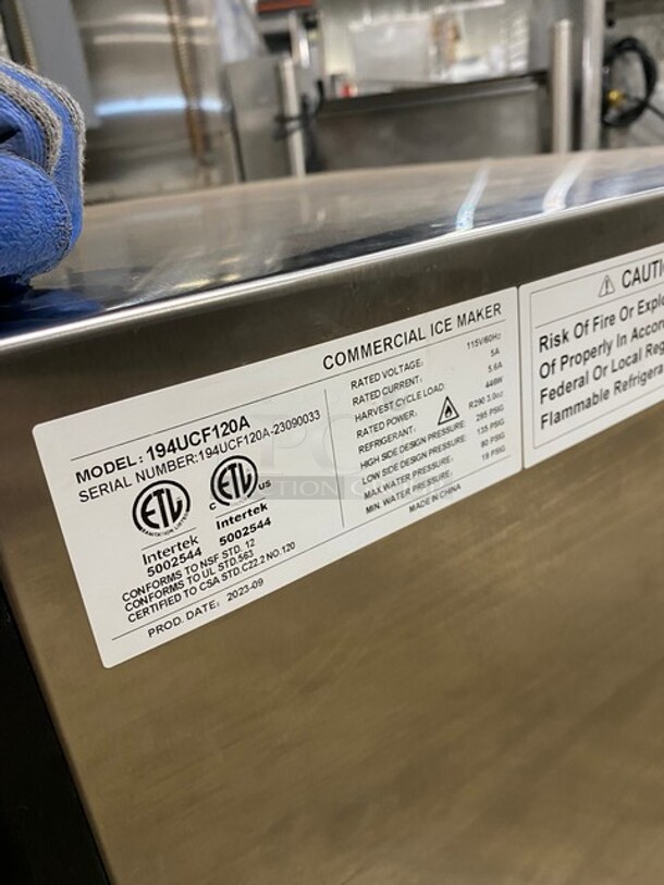 Avantco Commercial Under The Counter Ice Maker! Model 194UCF120A Serial 194UCF120A23090033! 115V! - Image 7 of 8