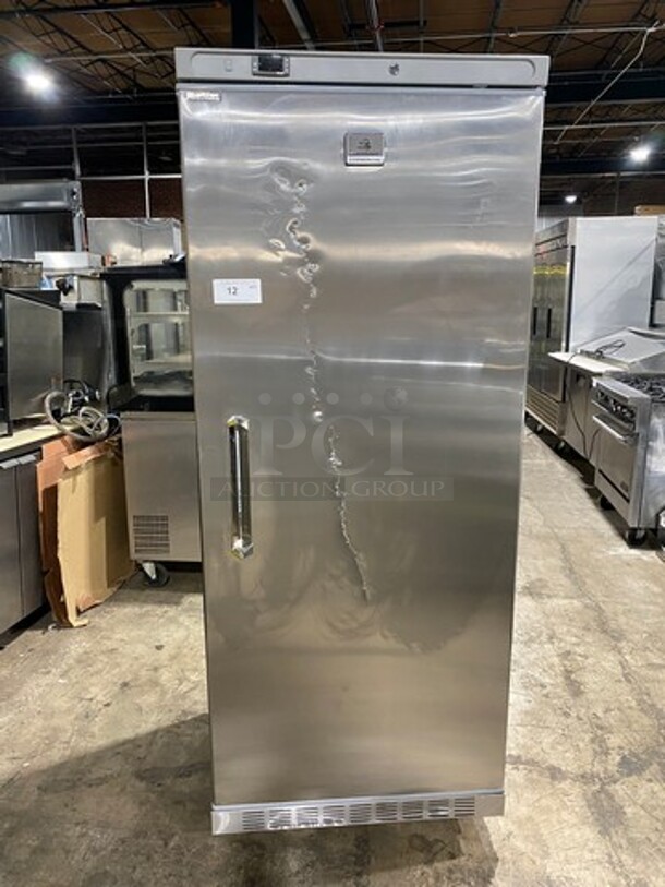 NEVER USED! SCRATCH-N-DENT! Kelvinator Commercial Single Door Reach In Cooler! Poly Coated Racks! All Stainless Steel! On Casters! Model: KCHRI25R1DRE SN: 03221448 115V - Image 1 of 7