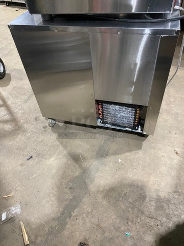 LATE MODEL! 2019 Cool Tech Commercial 2 Door Lowboy/ Worktop Cooler! Stainless Steel! On Casters! Model: CUST36LB SN: 025619 120V 60HZ 1 Phase - Image 3 of 8