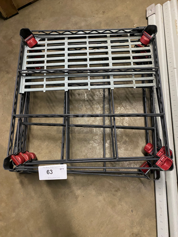 Metro Max Q 3 Tier Shelf! With Poles! Assembly Needed! - Image 2 of 5