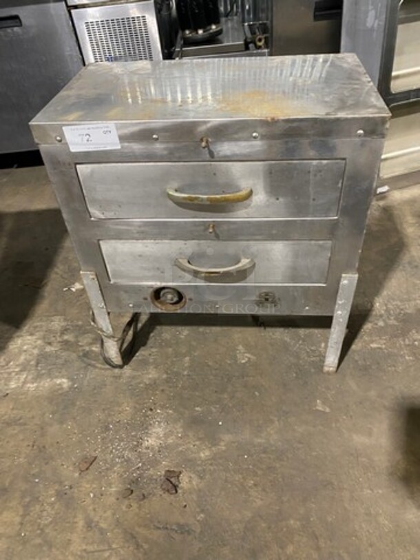 Commercial Electric Powered 2 Drawer Warmer! All Stainless Steel! On Legs!
