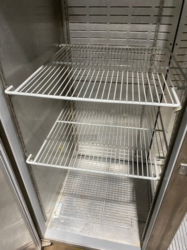 Norlake Commercial 2 Door Reach In Freezer! With Poly Coated Racks! All Stainless Steel! On Casters! Model: NF482SMS SN: 03100757 115V 60HZ 1 Phase - Image 6 of 10