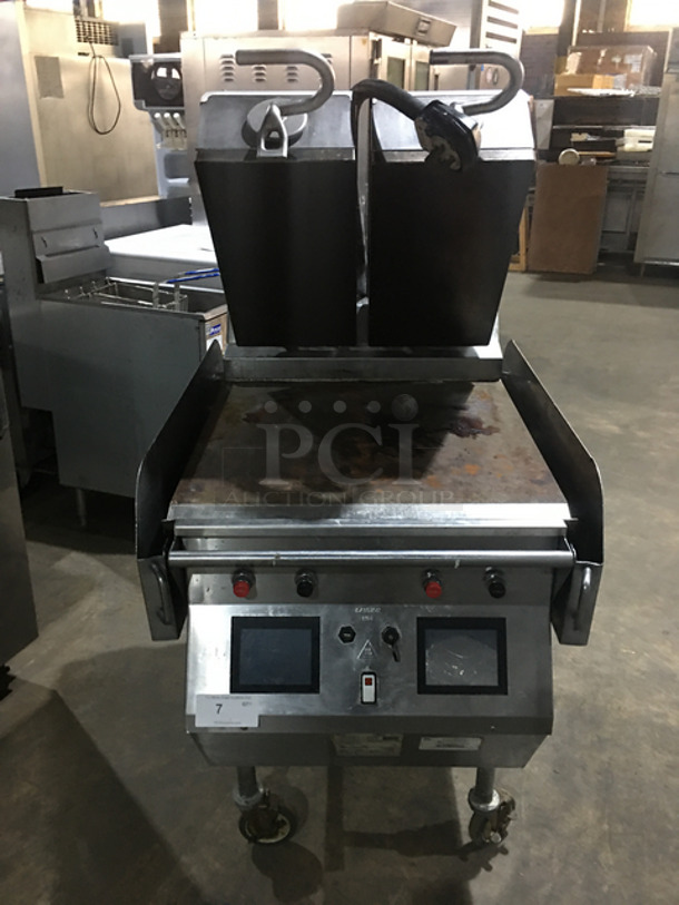 WOW! 2013 Taylor Natural Gas Powered Planten 2-Sided Grill! With Back And Side Splashes! All Stainless Steel! On Casters! Model: L820-23 SN: M3086795 208V 1 Phase