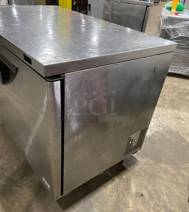 NICE! Turbo Air 2 Door Worktop Cooler With 2 Racks On Casters! Stainless Steel! MODEL TUR48SDN 115V  - Image 2 of 8