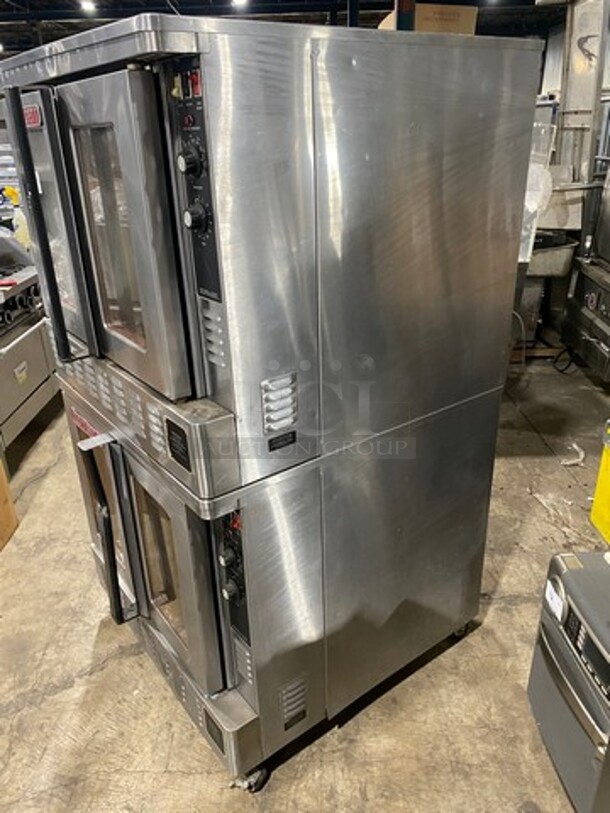 Blodgett Commercial Natural Gas Powered Double Deck Convection Oven! With View Through Doors! Metal Oven Racks! All Stainless Steel! On Casters! 2x Your Bid Makes One Unit! - Image 2 of 10