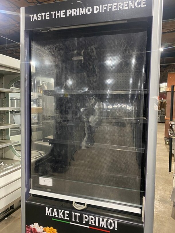 WOW! Ojeda Commercial Refrigerated Open Grab-N-Go Case Merchandiser! With Front Cover! With View Through Sides! On Casters! Working When Removed! MODEL ALPA77H SN:002484830736A 120V 1PH - Image 4 of 6