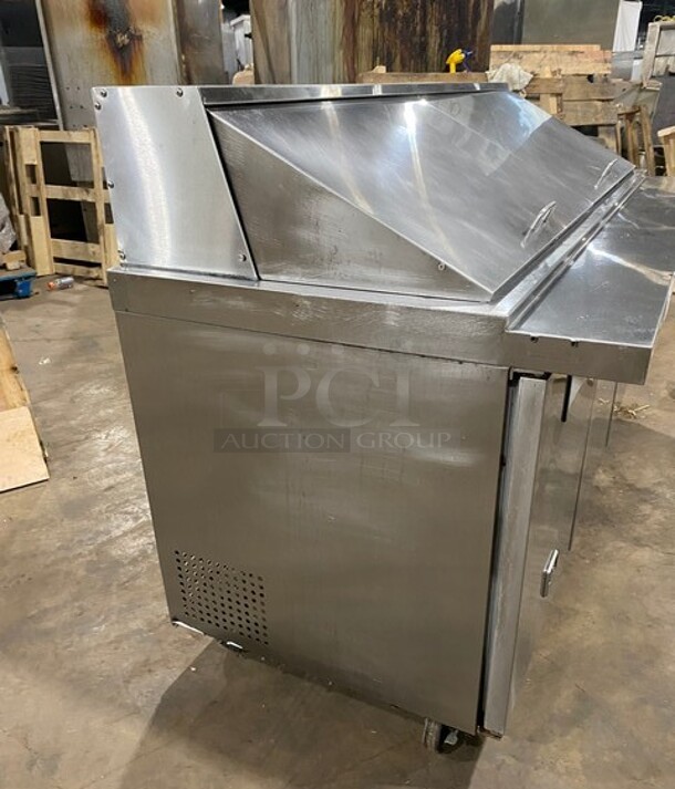 Late Model! Kelvinator Stainless Steel Commercial Mega Top Sandwich Prep Table! With 3 Doors Storage Space Underneath! On Casters! Working When Removed! MODEL KCMT70.30HC 115V - Image 2 of 10