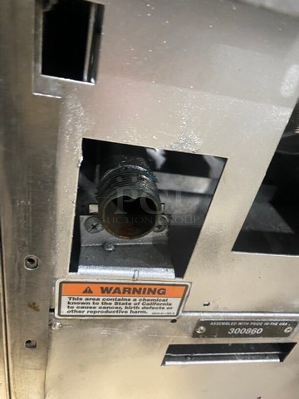 WOW! Vulcan Commercial Natural Gas Powered Flat Top Griddle With 2 Burner! Flat Griddle Has Side Splashes! With Raised Back Splash And Salamander Shelf! With Oven Underneath! All Stainless Steel! On Casters! Model: 48C2B36GN SN: 650094075 - Image 11 of 11