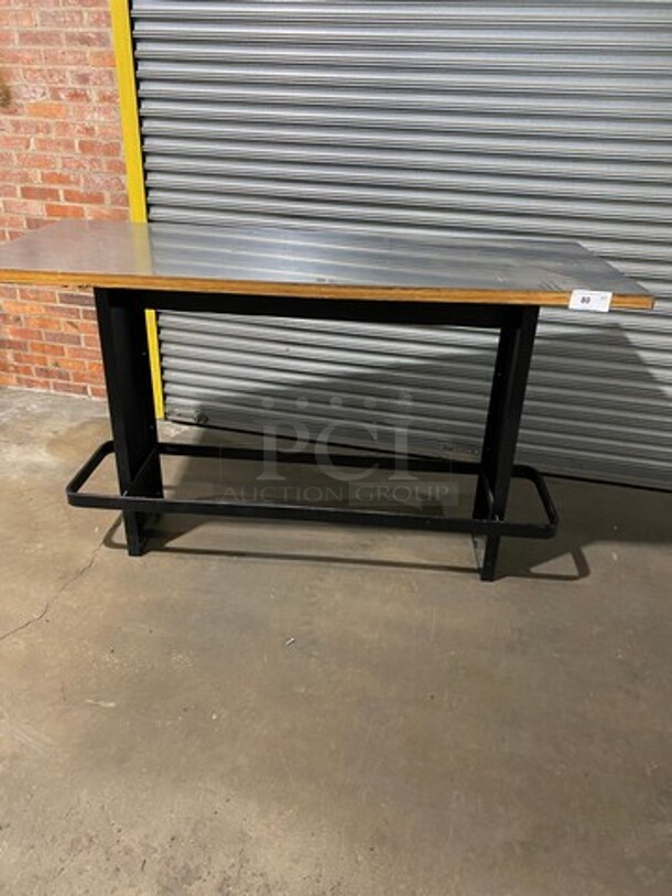 Commercial Heavy-Duty Table! With Black Metal Body! - Image 1 of 7