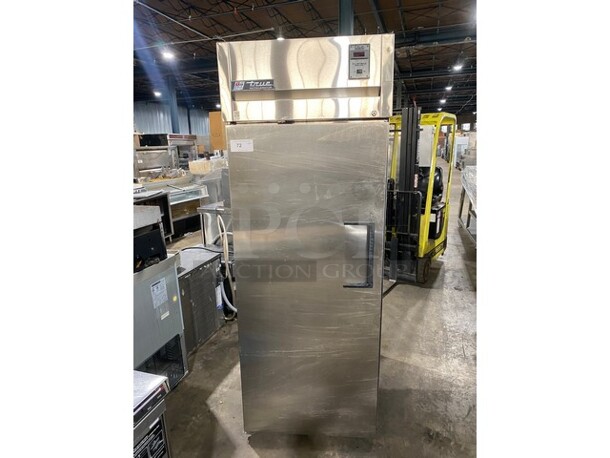 True TG1R-1S  All Stainless Steel Commercial Single Door Reach In Cooler! With Poly Coated Racks on Commercial Casters! 115 Volts, 1 Phase! - Image 1 of 10