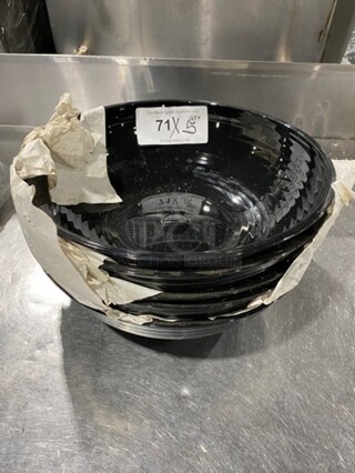 NEW! Cambro Black Poly Ribbed Salad Bowl! 5x Your Bid!