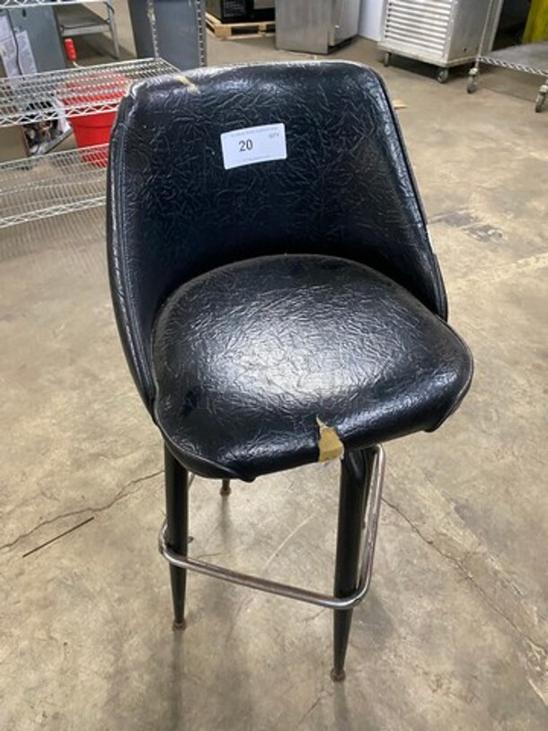 ALL ONE MONEY! Assorted Style Black Cushioned Bar Height Chairs! Some With Cushioned Back Support! All With Footrest! - Image 2 of 6