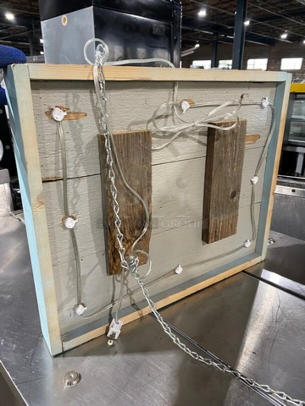 Wooden Frame Light Up "Order Here" Sign! - Image 4 of 5