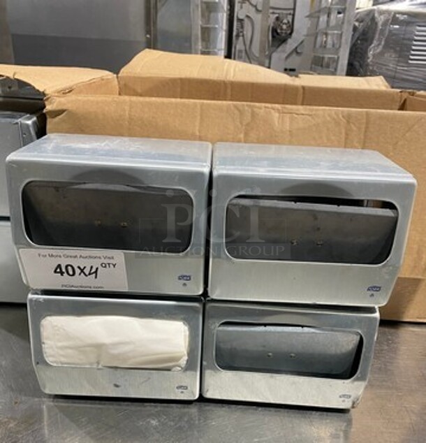 Tork Dual Sided Metal Napkin Dispenser! 4x Your Bid! - Image 1 of 7