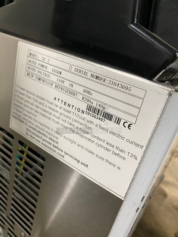 Vevor Commercial Countertop 2 Flavor Slushie/ Frozen Beverage Dispenser! Model: SC2 SN: 21043695 110V - Image 5 of 11