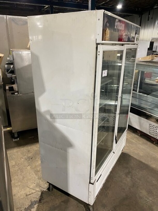 COOL! Turbo Air Commercial 2 Door Ice Cream Freezer! With View Through Doors! Poly Coated Racks! On Casters! Model: TGF49F SN: GF49107011 110/120V 60HZ 1 Phase - Image 2 of 9