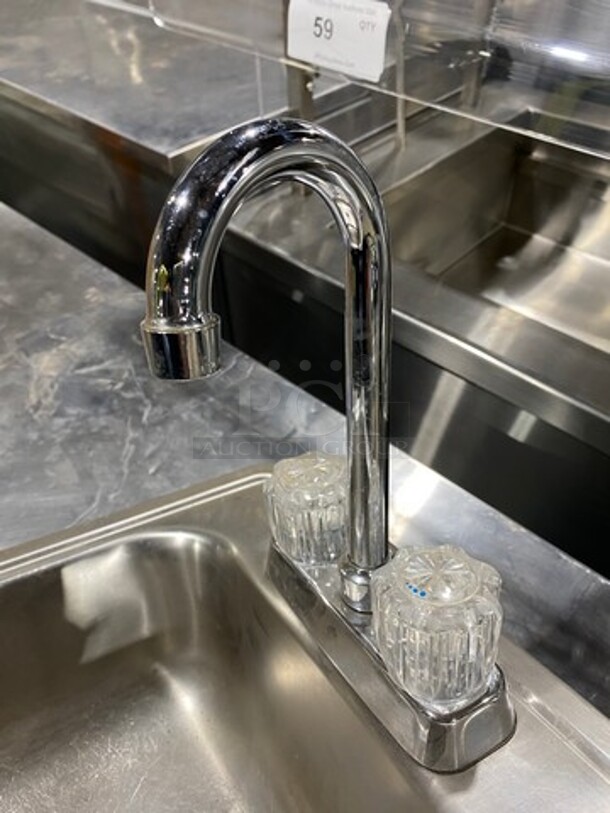 Glacier Bay Wall Mount Drop In Hand Sink! All Stainless Steel! - Image 3 of 5