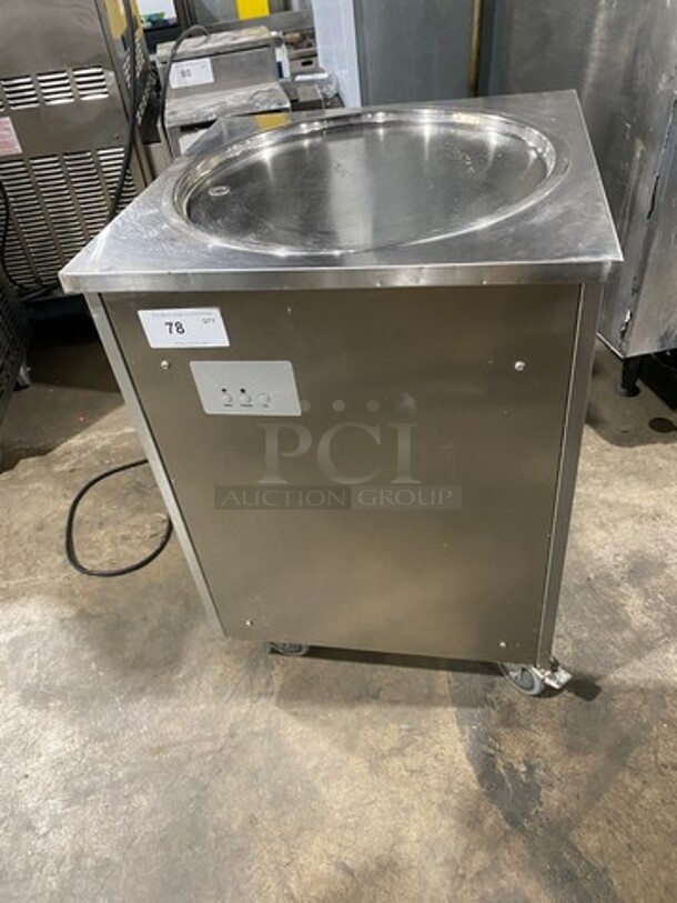Commercial Fried Ice Cream Roll Machine! All Stainless Steel! On Casters! WORKING WHEN REMOVED! - Image 1 of 7