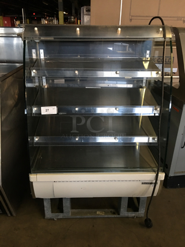 NICE! Hussman Commercial Heated Self-Serve Merchandiser! With Shelves! Stainless Steel Body!