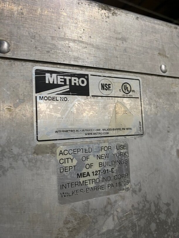 Metro Commercial Insulated 2 Door Heating/Proofing Cabinet Food Warmer! On Casters! Model: HM2000 SN: H20W-29180! - Image 7 of 9