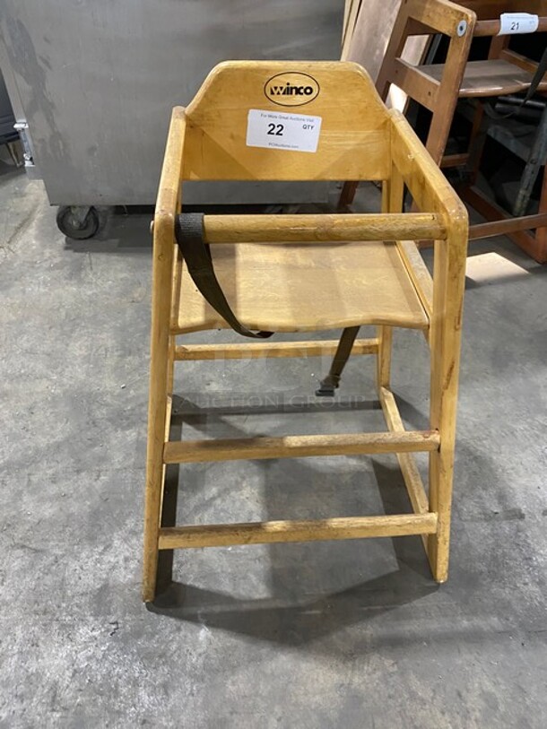 Winco Wooden Highchair! With Child Safety Straps!