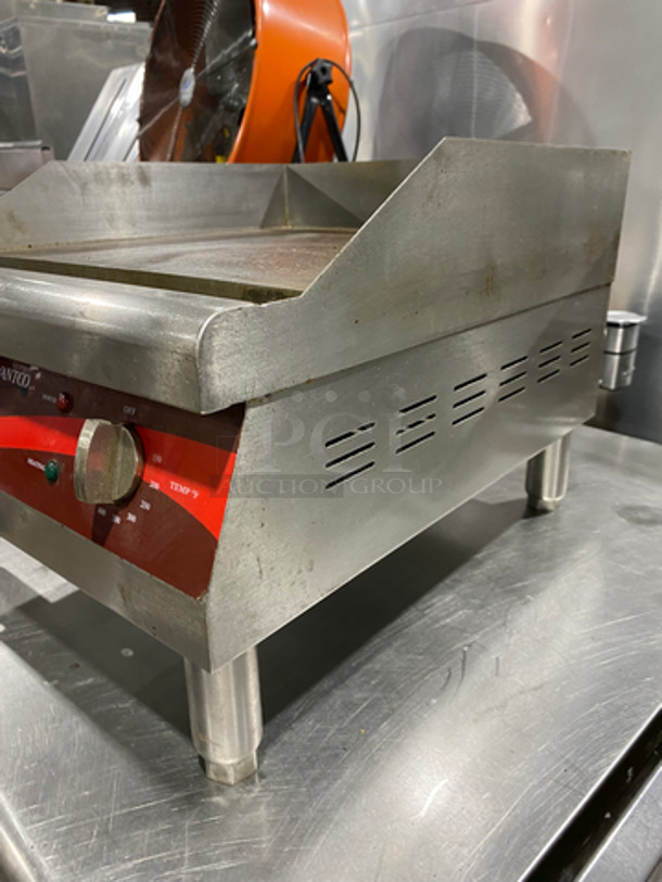 Avantco Commercial Countertop Electric Powered Flat Top Griddle! With Side And Back Splashes! All Stainless Steel! On Small Legs! Model: FN-01 120V - Image 2 of 9