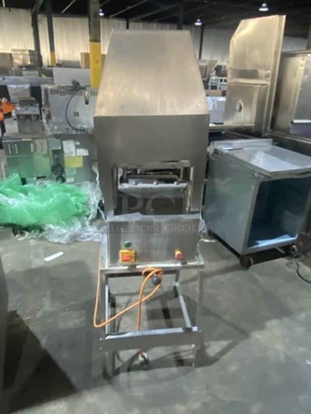 Jaccard Floor Style Meat Tenderizer Machine! Model B93 Serial B2280! 1 Phase! With Extra Blades & Parts! On Stand!  - Image 1 of 10