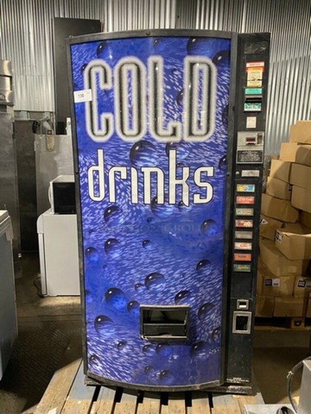 Commercial Drink Vending Machine! 8 Drink Selections! With Bill And Coin Acceptor! Suitable For Indoor And Outdoor Use!