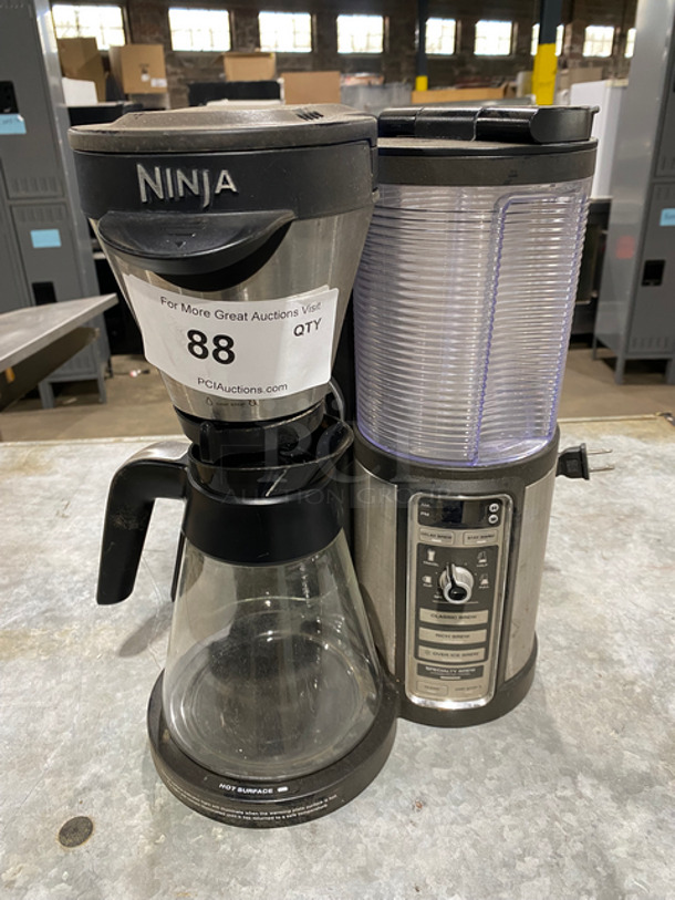 Ninja Countertop Coffee Brewing Machine! With Coffee Pot! Stainless Steel Body!